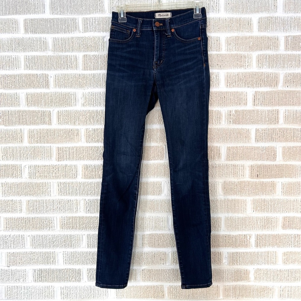 MADEWELL High Rise Dark Wash Skinny Jeans - Picture 5 of 9
